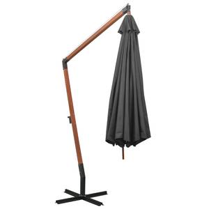 Parasol suspendu 3005780 Gris - Métal - Bois massif - 350 x 290 x 350 cm