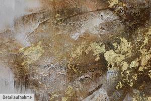 Acrylbild handgemalt Hello Autumn Beige - Braun - Massivholz - Textil - 100 x 75 x 4 cm