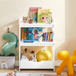 Étagère à Livres Enfant Meuble Rangement pour Livres et Jouets Bibliothèque  pour Enfant, KMB51-W