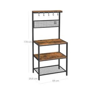 Küchenregal Standregal Braun - Holzwerkstoff - 40 x 170 x 84 cm