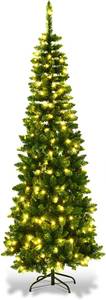 225cm LED Künstlicher Weihnachtsbaum Grün - Kunststoff - 76 x 225 x 76 cm