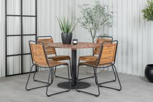 Gartenmöbel-Set Cot Schwarz - Massivholz - 100 x 74 x 100 cm