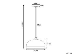 Lampe suspension PARINA Noir - Blanc - Métal - 33 x 130 x 33 cm