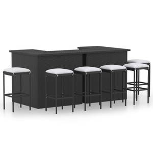 Bar de jardin (lot de 8) 3005785-3 Noir - Blanc