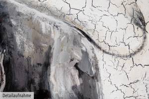 Tableau peint Taureau contre matador Gris - Bois massif - Textile - 120 x 80 x 4 cm