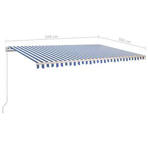 Auvent rétractable 3006684-2 Bleu - Profondeur : 500 cm