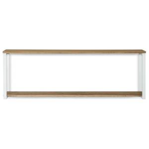 Étagère murale double 30x120x48 Blanc Blanc - Bois massif - Bois/Imitation - 120 x 47 x 30 cm