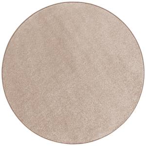 Hochflor Velours Teppich Luna Rund Taupe - 133 x 133 cm