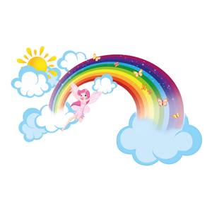 Wandtattoo - Regenbogen Elfe 150 x 100 cm