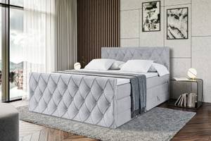 Boxspringbett AMAY KING Grau - Breite: 120 cm