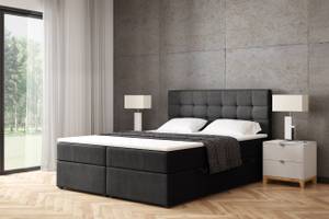 Boxspringbett mit Topper-BERO Braun - Holzwerkstoff - 180 x 110 x 208 cm