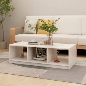 Couchtisch D910 Weiß - Massivholz - 50 x 34 x 110 cm