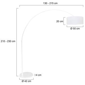 Lampadaire SparkLED-Platine Light Blanc - Métal - 34 x 180 x 166 cm