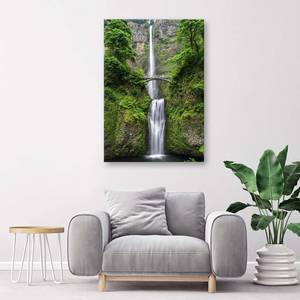 Leinwandbild Wasserfall Wald Landschaft 40 x 60 cm