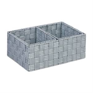 Lot de 3 paniers de rangement Gris - Métal - Matière plastique - 32 x 13 x 22 cm