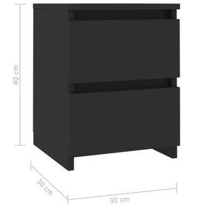 Nachttisch 299420-1 (2er Set) Schwarz - Anzahl Teile im Set: 2