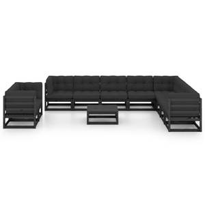 Salon de jardin (lot de 11) 3009707-2 Anthracite - Noir