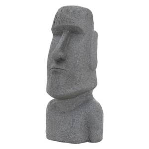 Osterinsel Kopf Figur 38x32x78 cm Grau Grau