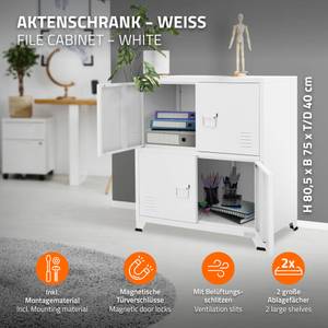 Aktenschrank abschließbar Weiß