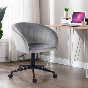 CHAISE DE BUREAU GRIS Gris - Textile - 57 x 89 x 56 cm