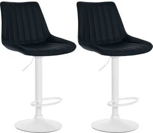 Tabouret de bar Toni Lot de 2 Noir