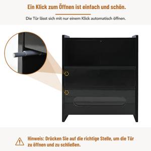 Nachttisch Ourea Ⅲ Schwarz - Holzwerkstoff - Metall - 40 x 58 x 50 cm