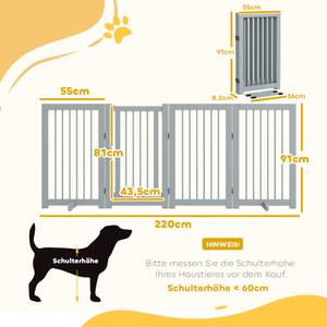 Hunde-Absperrgitter D06-090V00LG Hellgrau