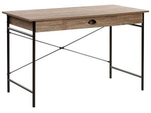 Bureau CASCO Noir - Marron - Gris - Bois manufacturé - 120 x 76 x 60 cm