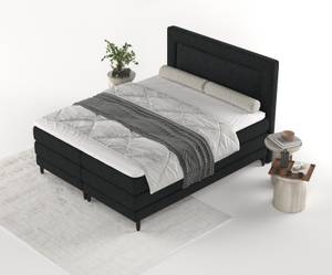 Boxspringbett Madame Schwarz - Breite: 160 cm