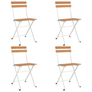 Bistrostühle 4er Set D6121 Weiß - 45 x 79 x 39 cm