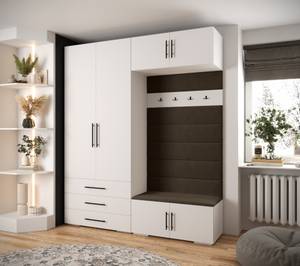 Garderobe Inova 3 Z12 Schwarz - Braun - Weiß - Schwarz