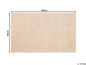 Tapis à poil long DEMRE Beige - Crème - 230 x 160 x 160 cm