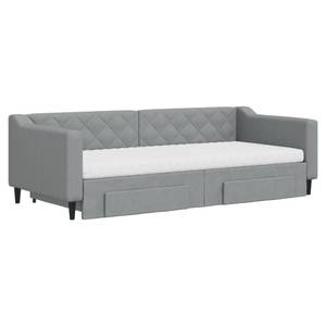 Lit de jour avec Lit gigogne 3030076-5 Gris lumineux - Profondeur : 100 cm