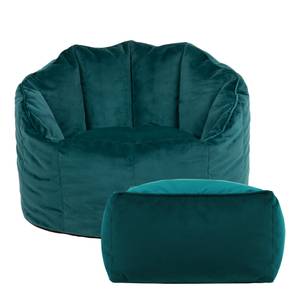 Sitzsack-Sessel Sirena mit Hocker Grün