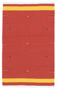 Kelim Modern - 180x120cm Rot - Naturfaser - 120 x 1 x 180 cm