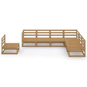 Garten-Lounge-Set (7-teilig) 3009825-1 Braun - Massivholz - Holzart/Dekor - 70 x 67 x 70 cm