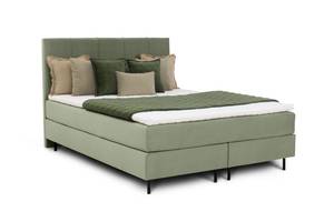 Boxspringbett Lago Khaki - Breite: 120 cm - H3