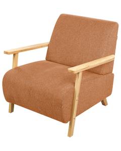 Fauteuil LESJA Chêne clair - Orange