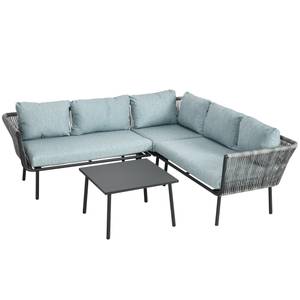 Rattan Gartenmöbel-Set 860-275V00GY Metall - 71 x 65 x 120 cm