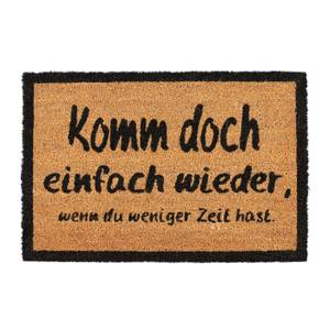 Fußmatte Kokos KOMM WIEDER Schwarz - Braun - Naturfaser - Kunststoff - 60 x 2 x 40 cm