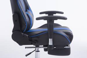 Gaming Bürostuhl Heat mit Fußablage schwarz/blau