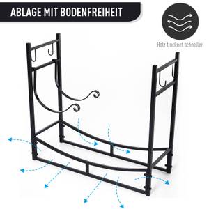 Kaminholzregal 842-129 Braun - Metall - 33 x 76 x 84 cm