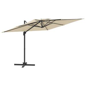 Parasol cantilever double toit 3044868 Blanc - Métal - Textile - 300 x 268 x 400 cm