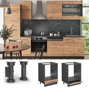 Meuble pour four Fame-Line 38301 Anthracite - Imitation chêne truffier de sonoma