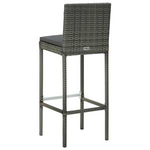 Bar-Set (7-teilig) 3008722-3 Grau - Kunststoff - Polyrattan - 60 x 110 x 130 cm