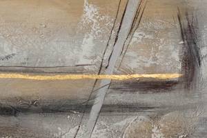 Tableau peint Deserted Landscape Gris - Bois massif - Textile - 75 x 100 x 4 cm