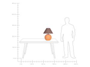 Lampe de table LIMIA Marron - Orange