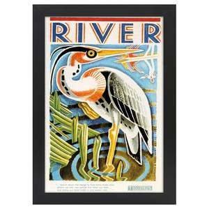 Bilderrahmen Poster 1933 River Schwarz