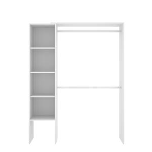 Armoire Dgolett Blanc - Bois manufacturé - 140 x 187 x 40 cm