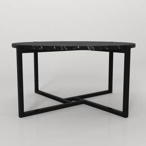 Couchtisch Noce in Marmoroptik Schwarz Schwarz - Holzwerkstoff - 73 x 36 x 73 cm